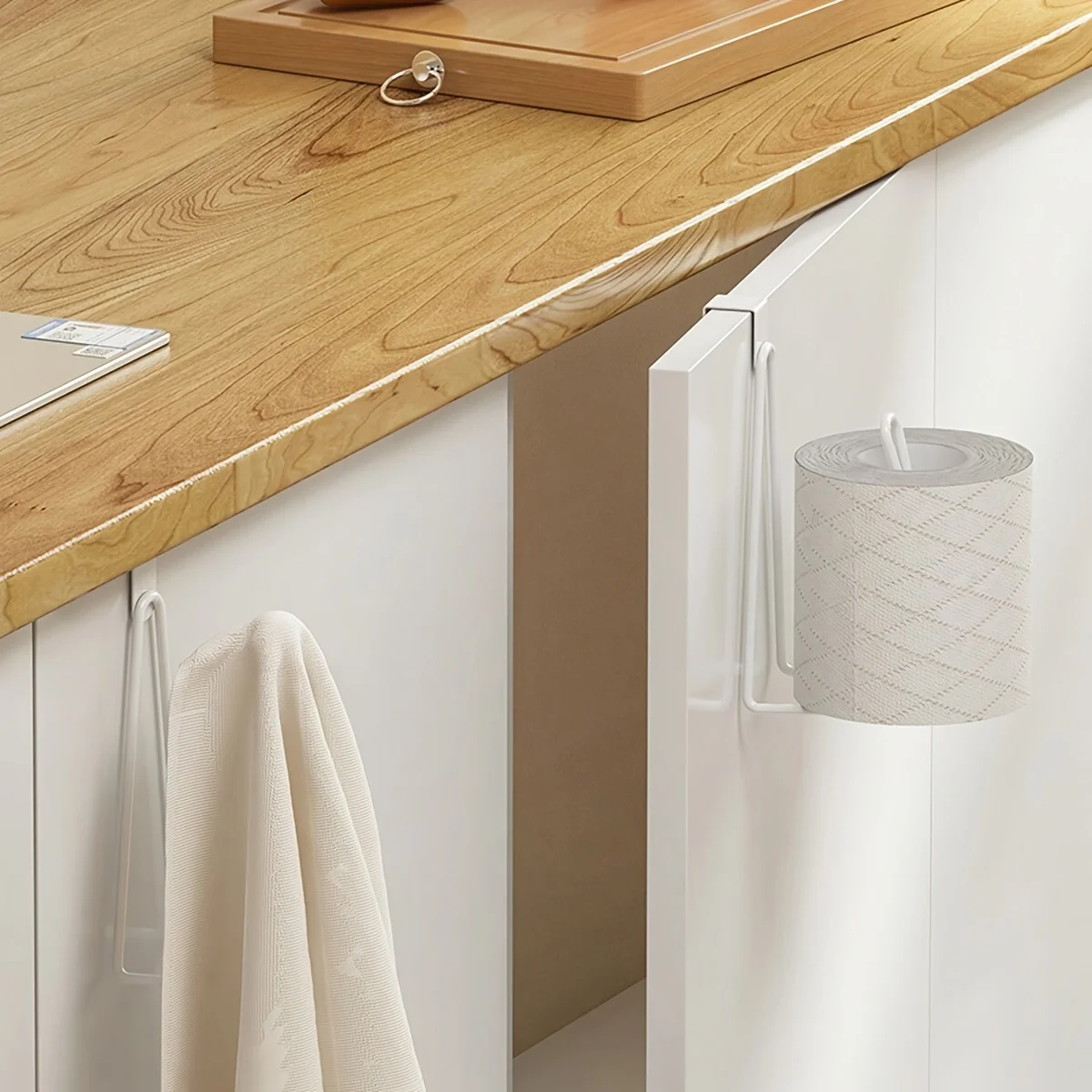 Wandmontierter Toilettenpapierhalter ohne Bohren 4