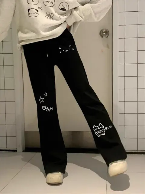 Damen Cargohose Weite Beine 4