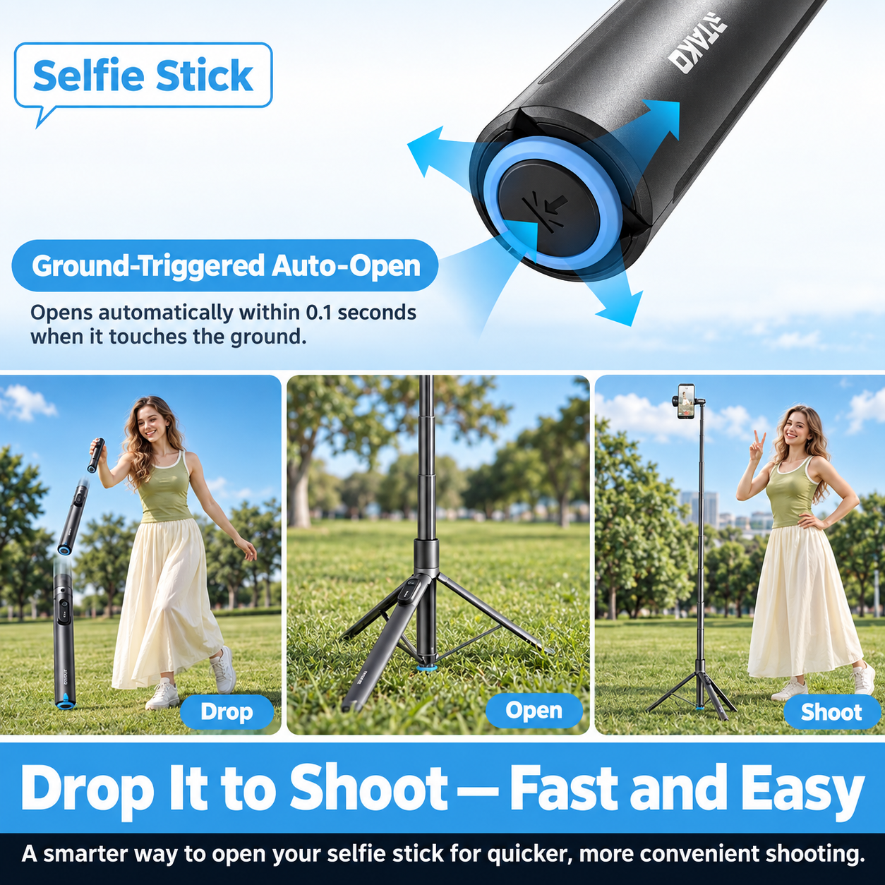 Selfie-Stick mit Stativ 2