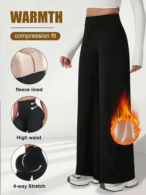 Fleece-Hose mit weitem Bein 2