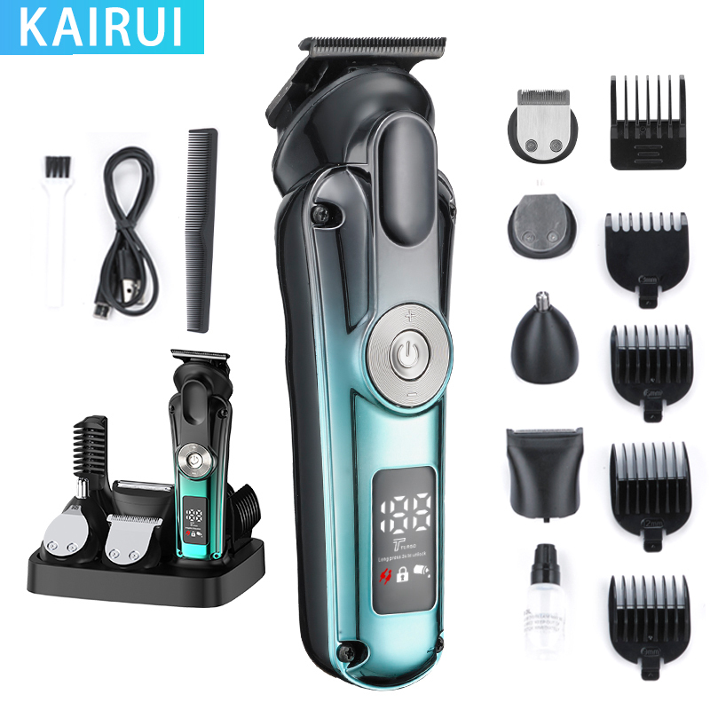 6-in-1 Pflegeset mit wasserdichtem Haarschneider und LED