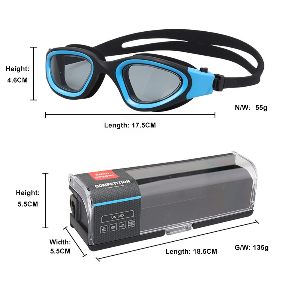Schwimmbrille mit großem Rahmen, wasserdicht und beschlagfrei 2