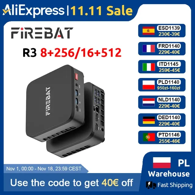 Mini-PC mit Ryzen 3, 512GB SSD 2
