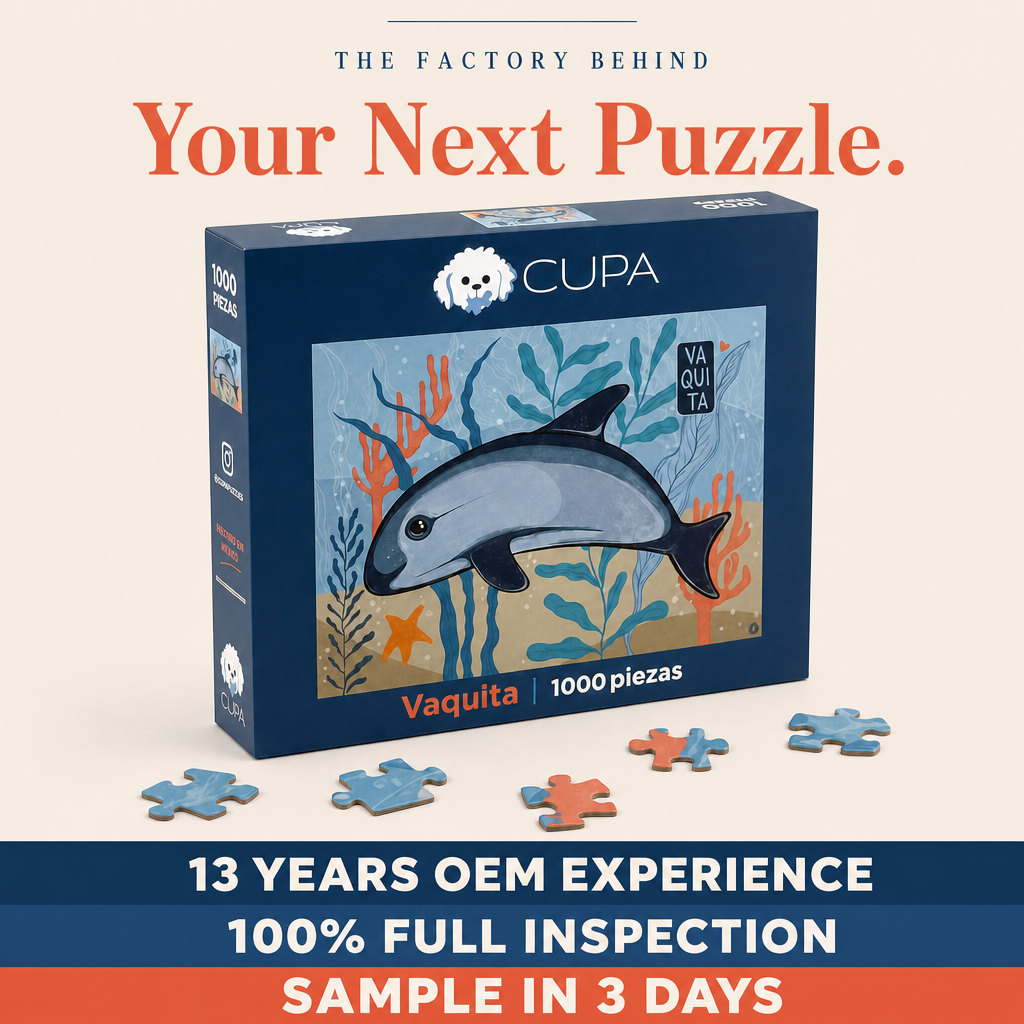 Weißes Karton-Puzzle 500 Teile Geschenkbox