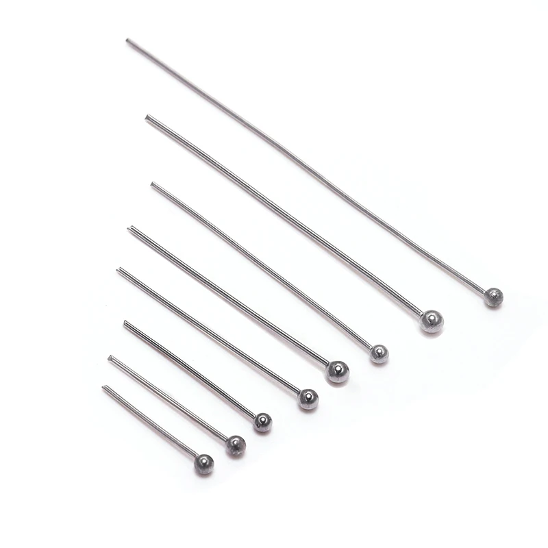 Edelstahl-Headpins mit Flachkopf, 100 Stück 4