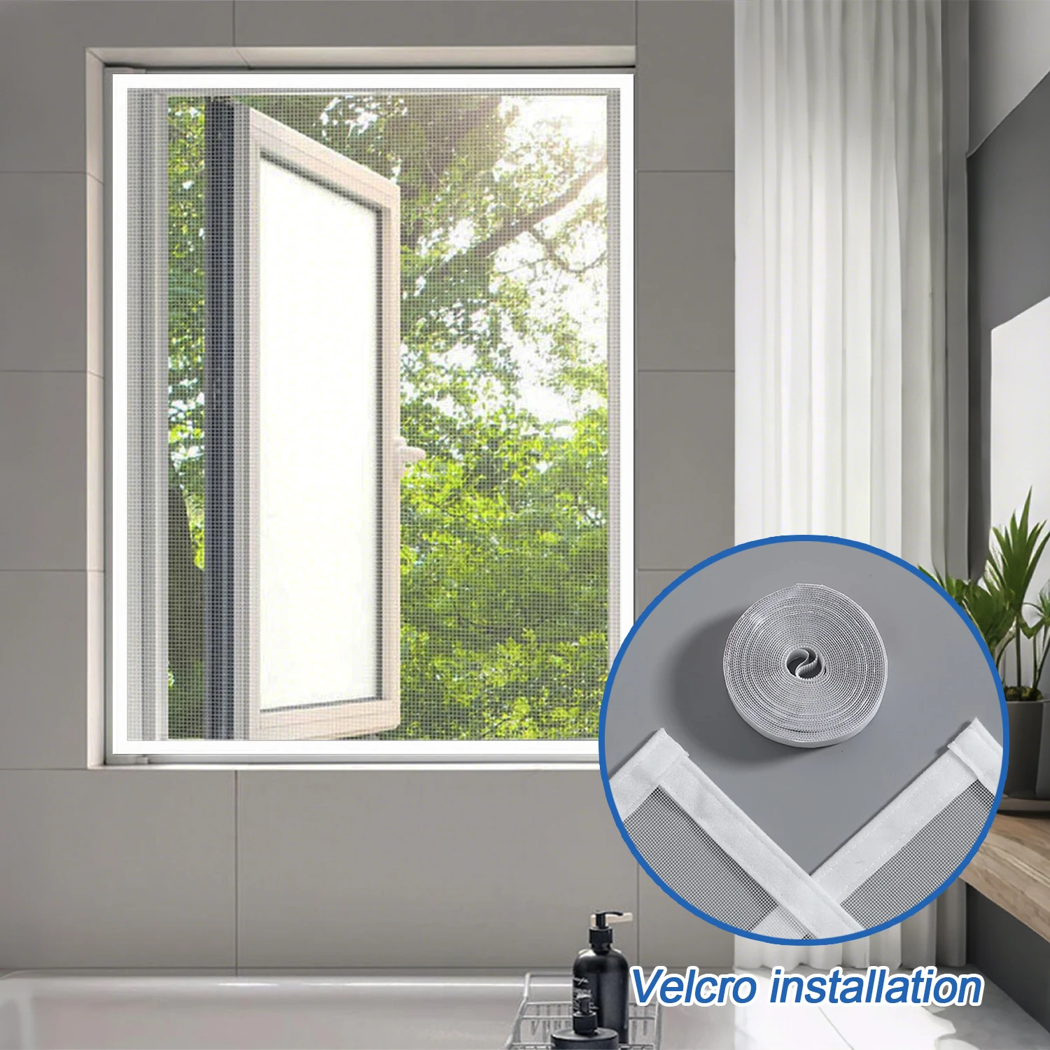 Selbstklebendes Anti-Mücken-Fenstergitter 4