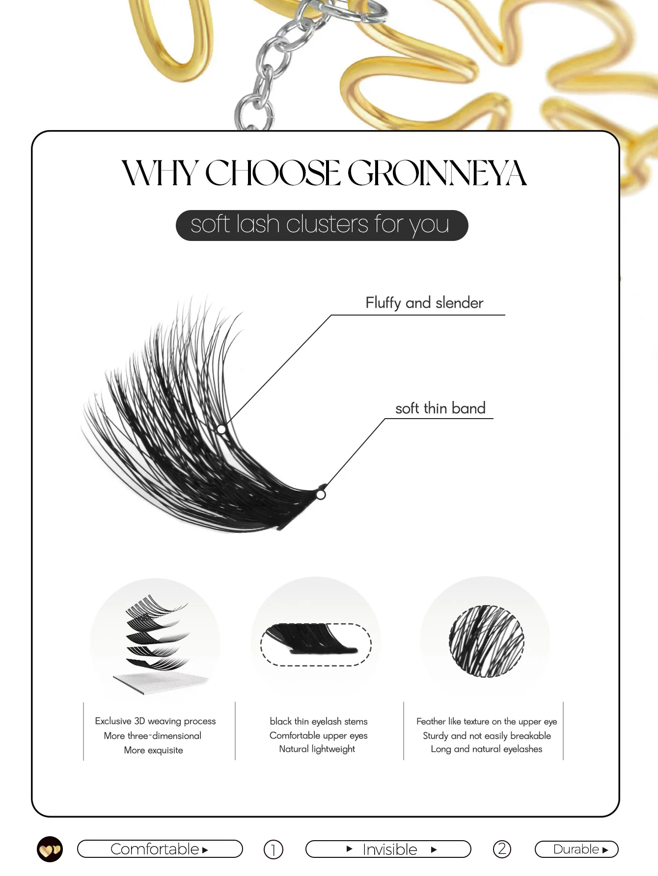 C-Locken Cluster-Wimpern im Mixtray 2