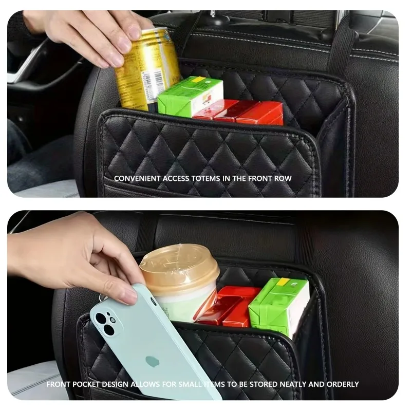 Leder-Falttasche Auto-Organizer mit Mülleimer 4