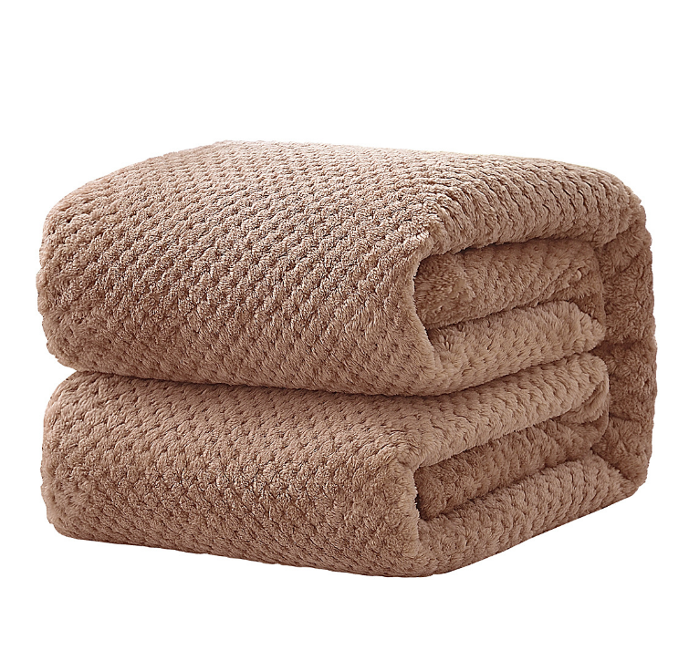Mehrfarbige Waffeldecke aus Flanell 4