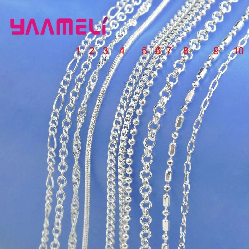 925er Sterlingsilber-Halskette mit Karabinerverschluss 2