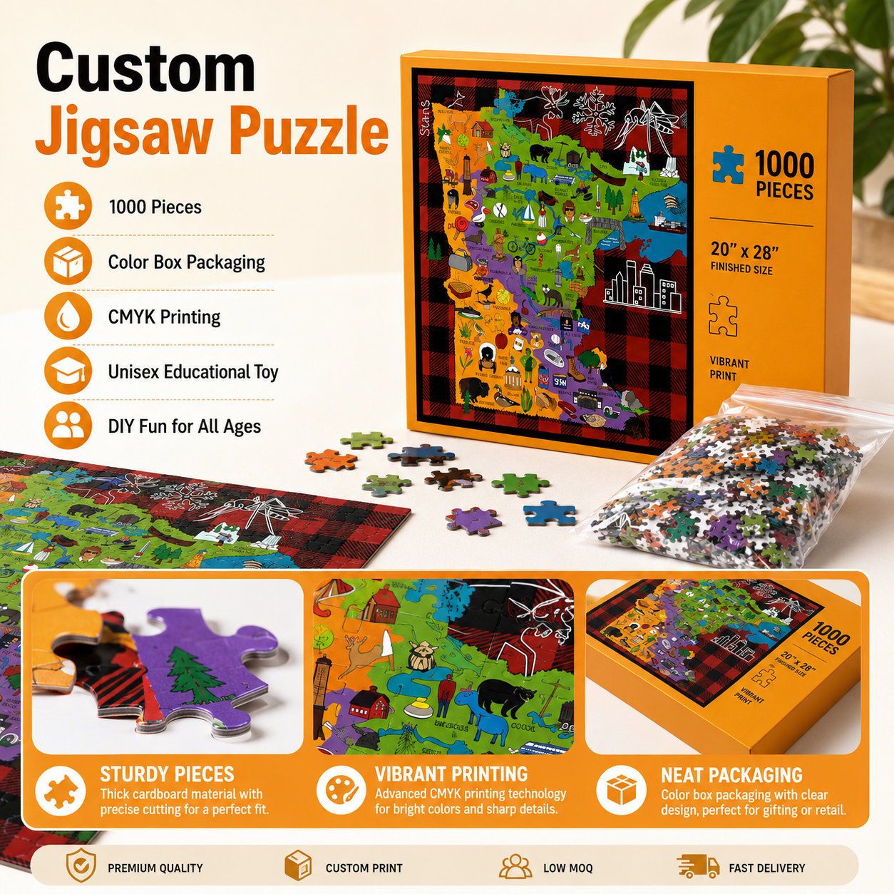 Minnesota-Großpuzzle 1000 Teile 3