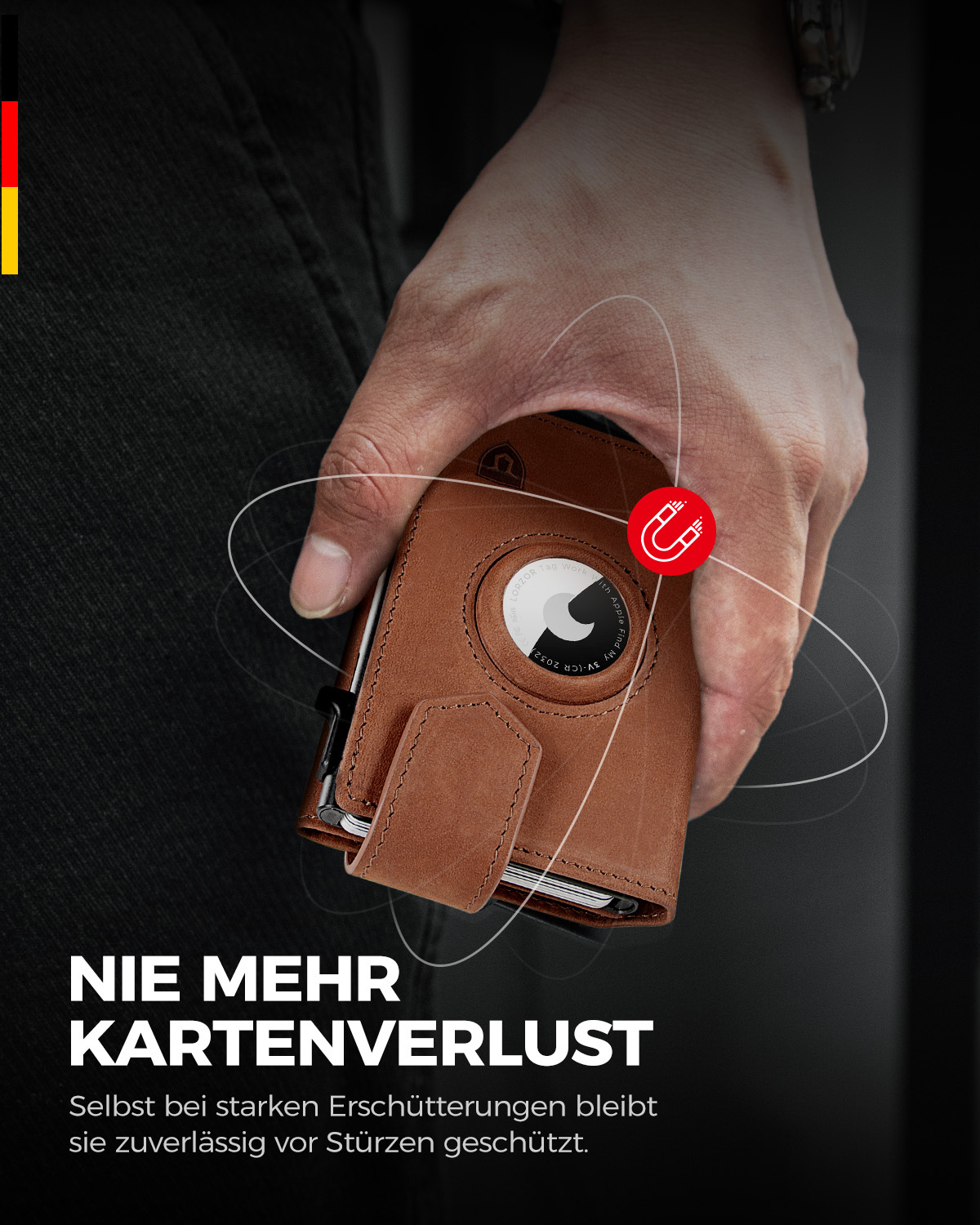 RFID Kartenetui aus Leder mit Pop-up 2