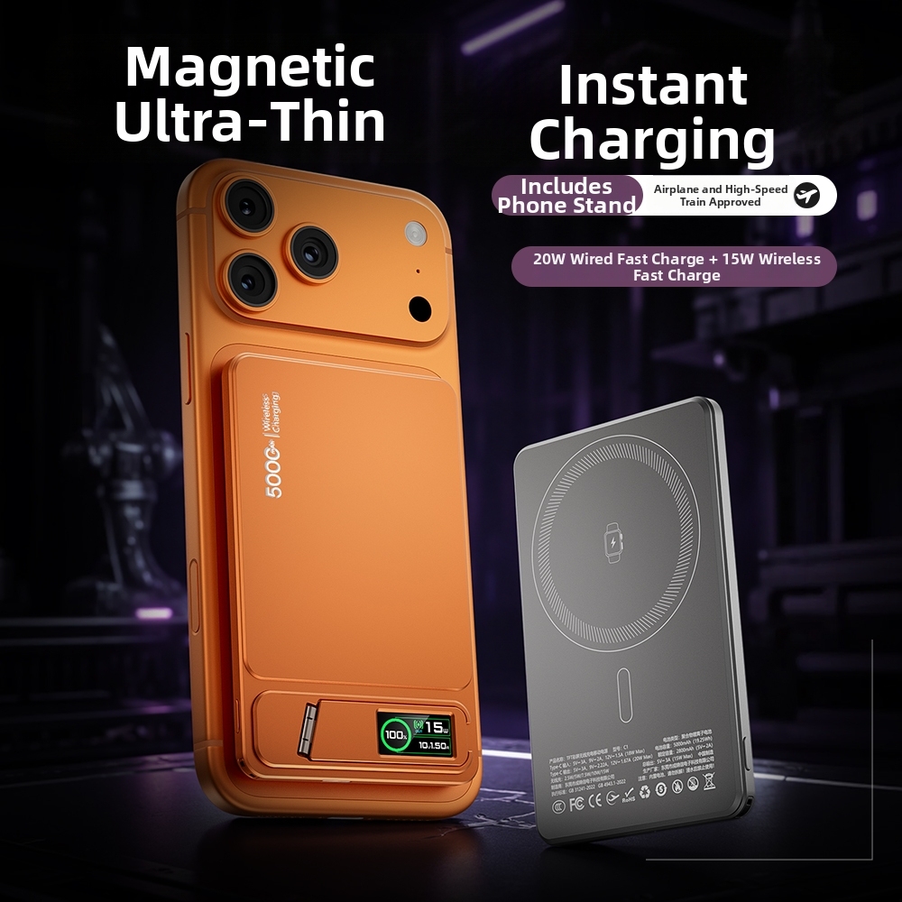 Ultraflache Magnet-Powerbank, 10000 mAh 4
