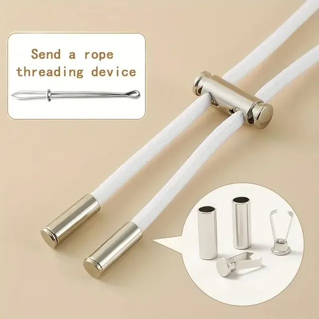 Elastisches Hosenband mit Kordelzug-Stopper, 2 m 3