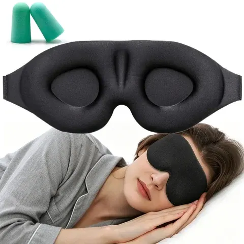 Schlafmaske mit Ohrstöpseln