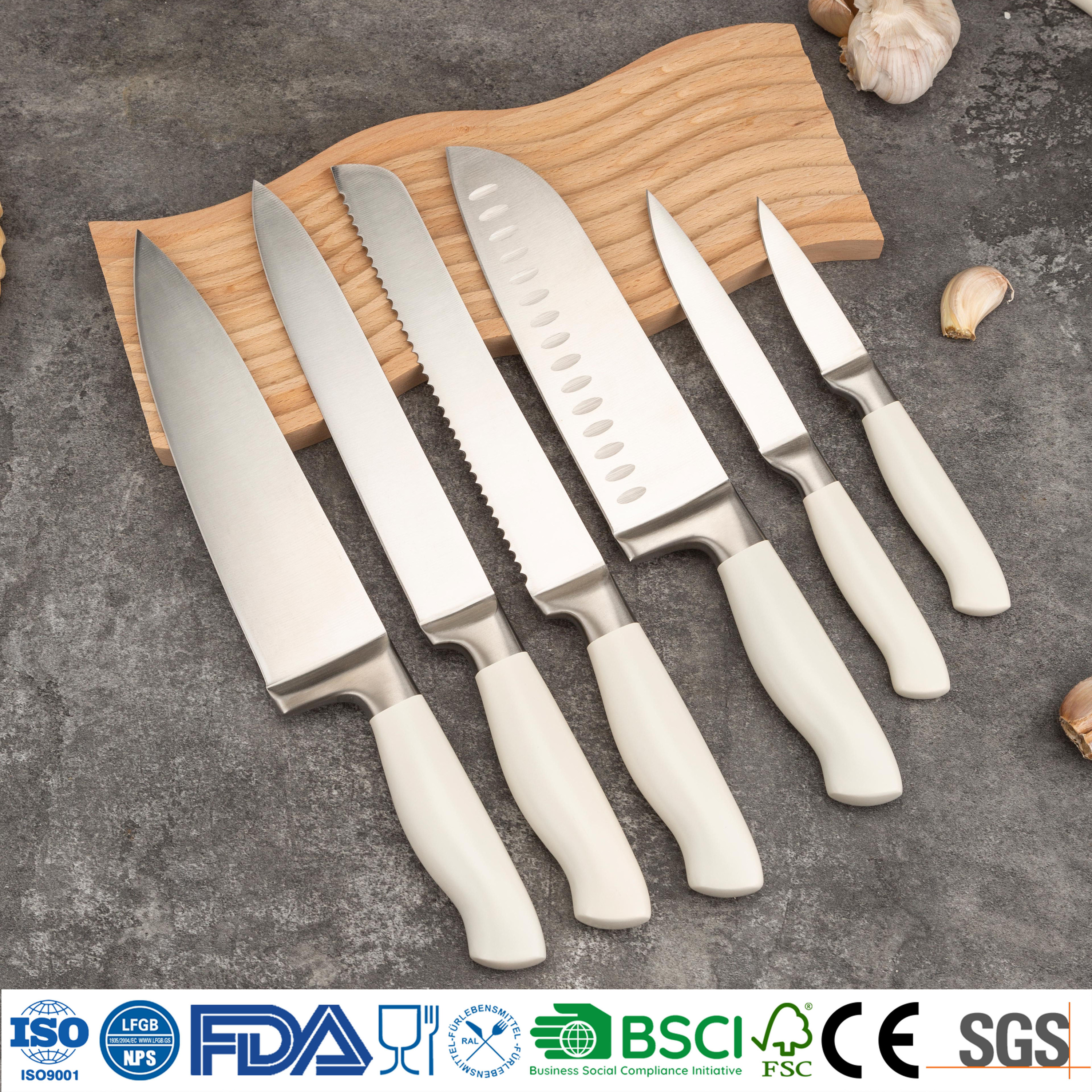 14-teiliges Küchenmesserset mit Holzblock 4
