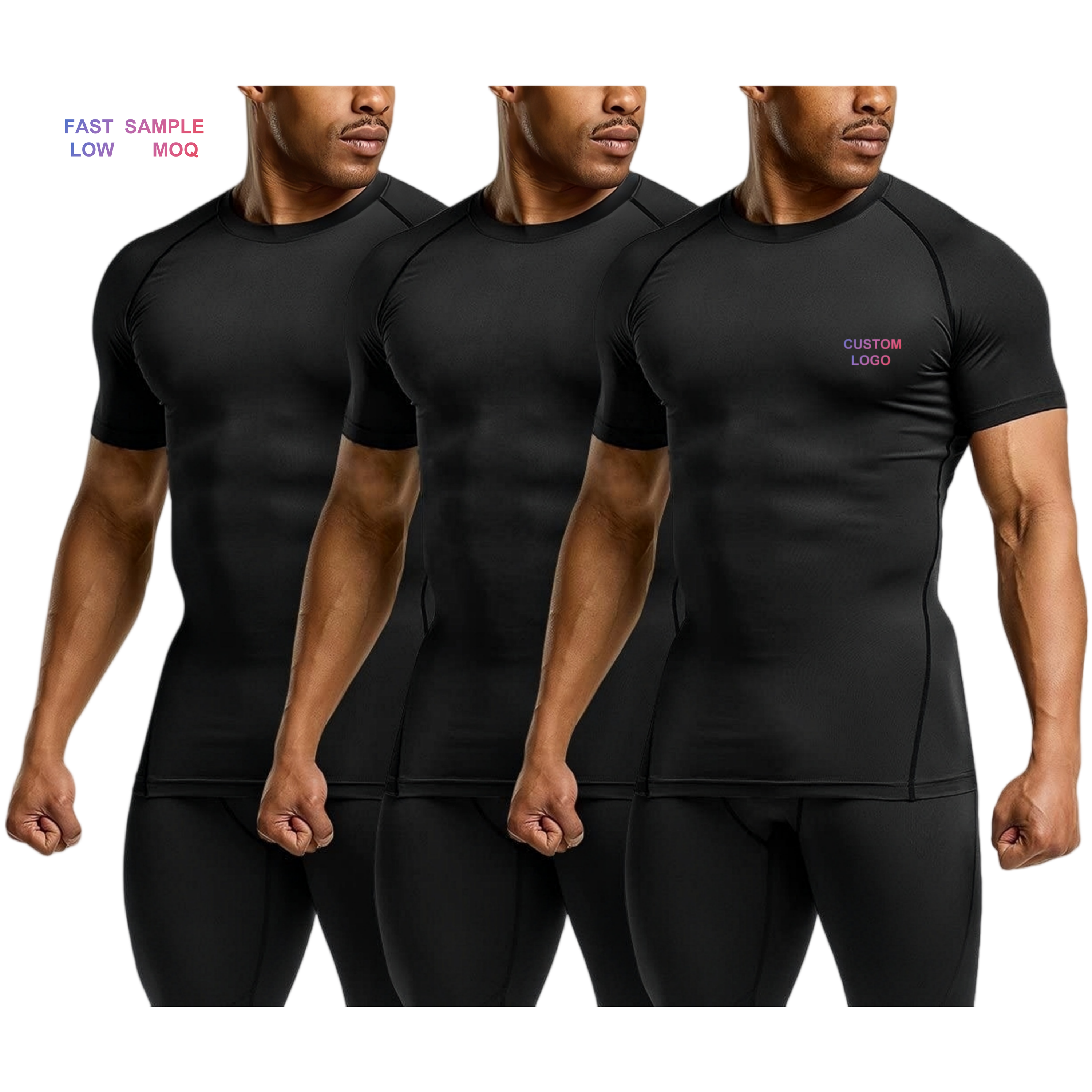 Atmungsaktives Herren-Fitnessshirt aus Polyester-Elasthan