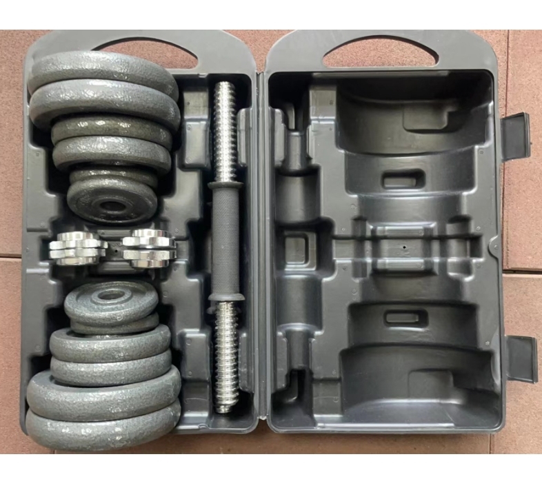Verstellbare Gusseisen Kurzhantel 10 kg Schwarz 4