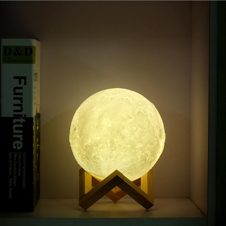 USB-Mondlampe aus 3D-Druck mit Fotodruck 4