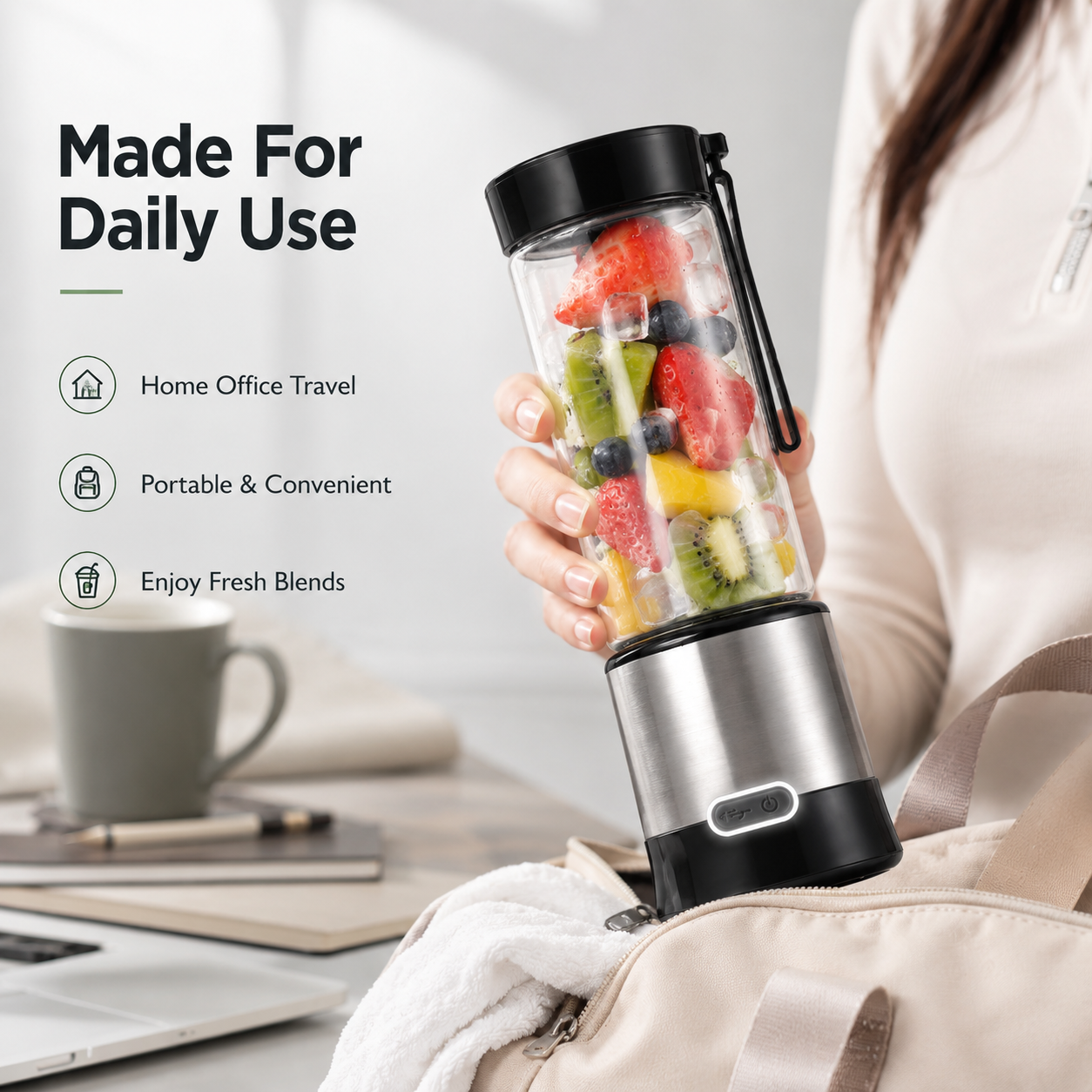 Tragbarer USB-Mini-Smoothie-Mixer für unterwegs 4
