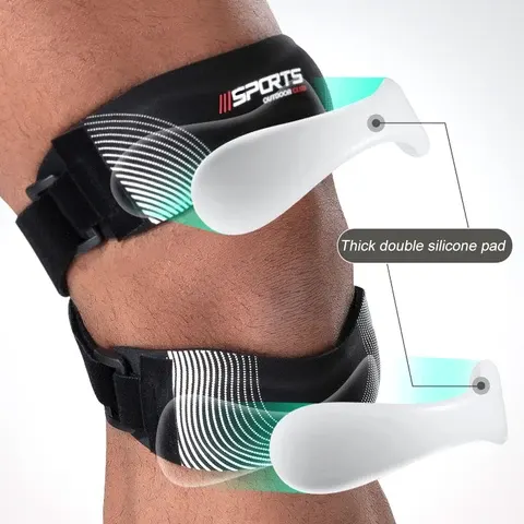 Verstellbare Patella-Kniebandage mit Kniepolstern