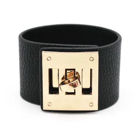 Breites Lederwickelarmband