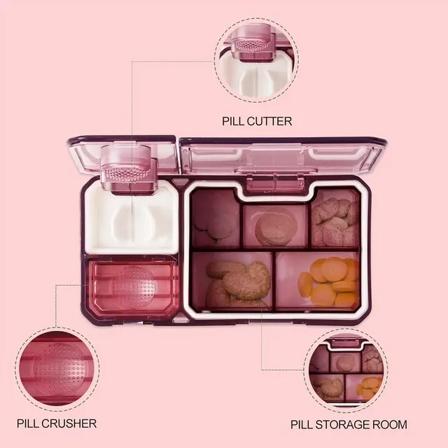Pillenbox mit Tablettenteiler 4