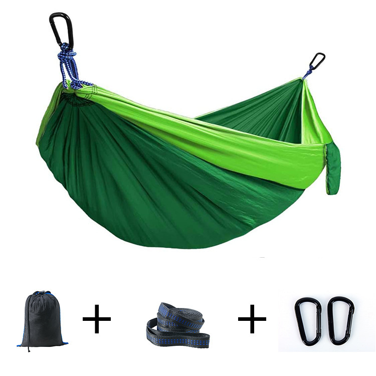 Doppel-Camping-Hängematte aus Nylon mit Baumgurten 3