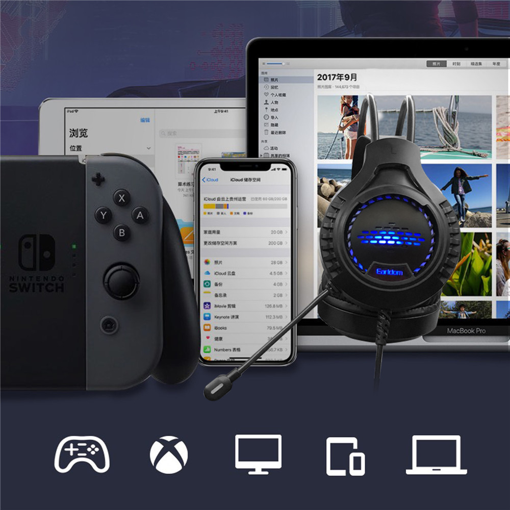 Gaming Headset mit Mikrofon und Geräuschunterdrückung 4