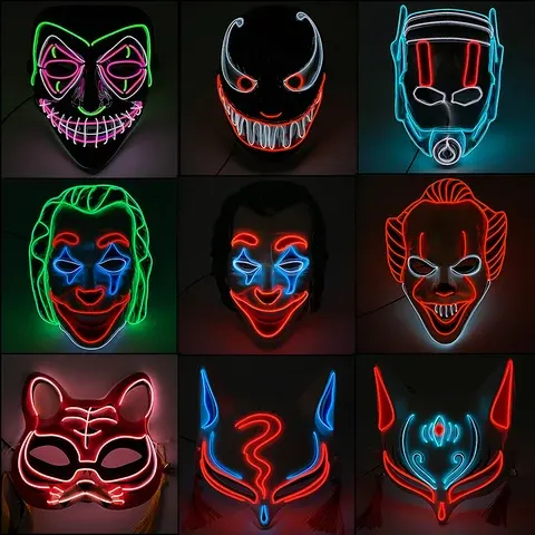 Leuchtende Halloween-Maske