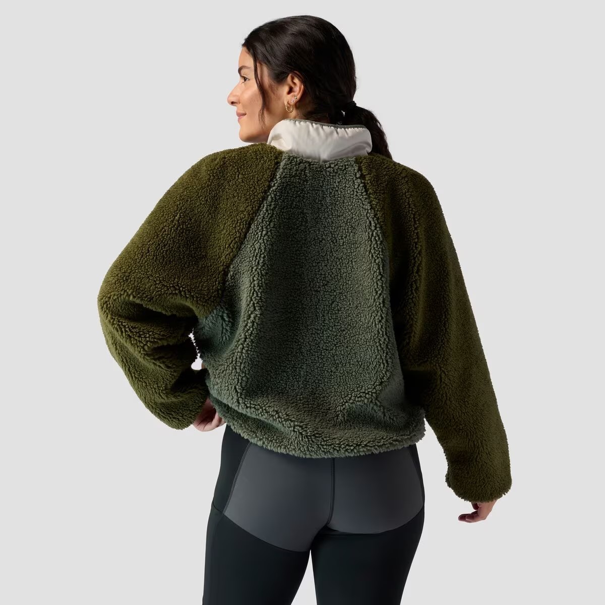 Halbreißverschluss Sherpa-Fleecepullover Unisex 4