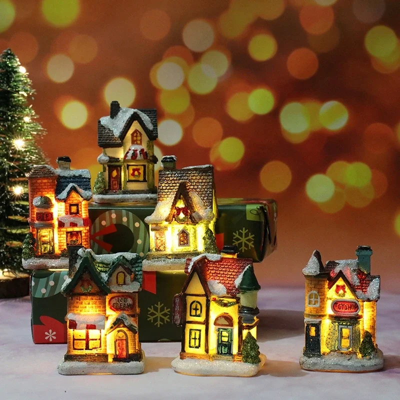 Batteriebetriebene Weihnachtshaus-Lichtornamente 2