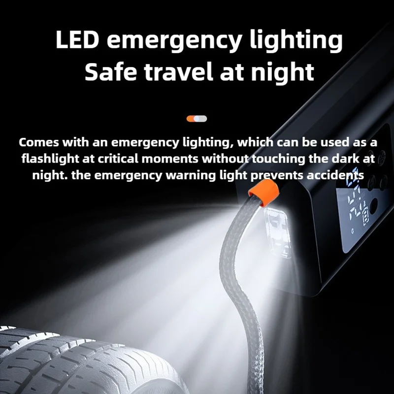 Kabellose Auto-Luftpumpe mit LED-Licht 3
