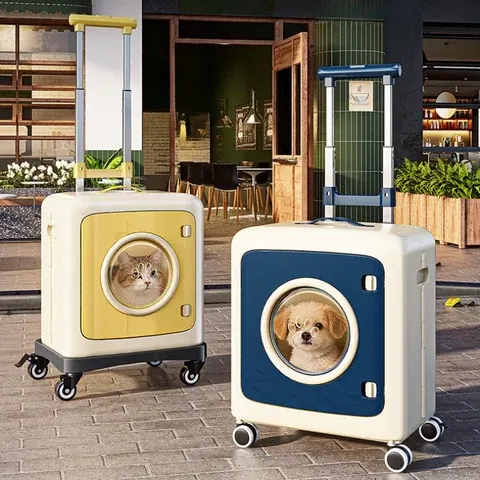 Haustier-Transportbox mit Rollen