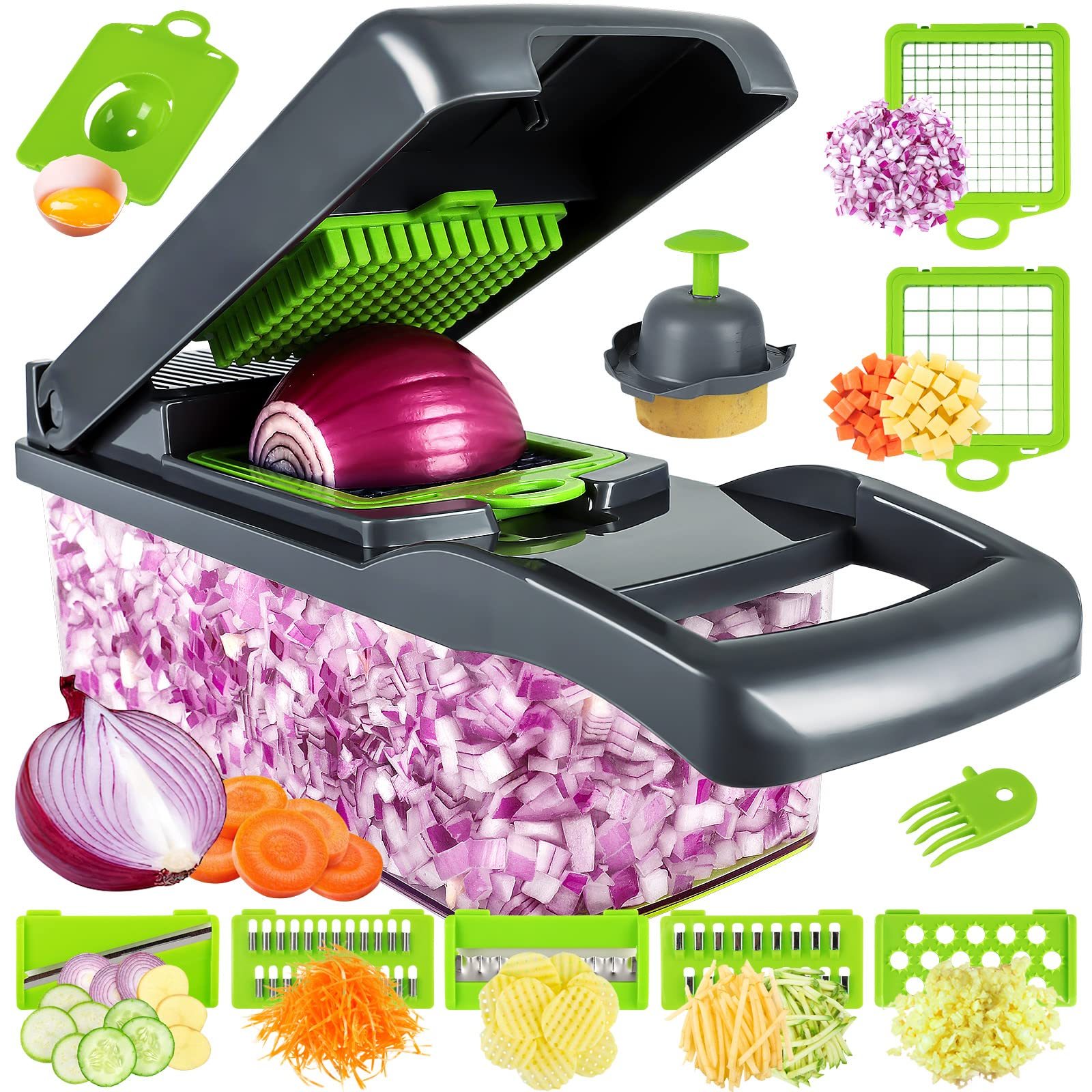 Manueller Gemüseschneider 12-in-1 Mandoline Set
