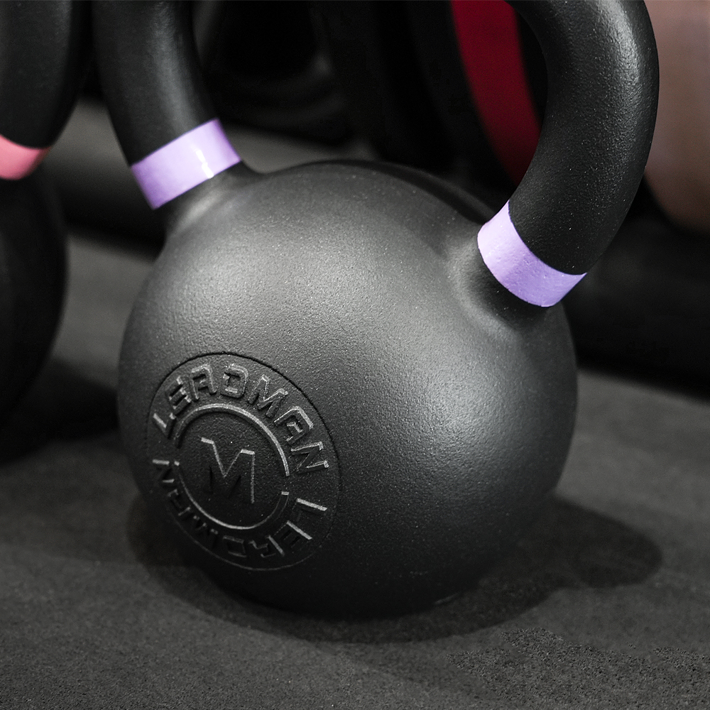 Pulverbeschichtete Gusseisen Kettlebell Set 4