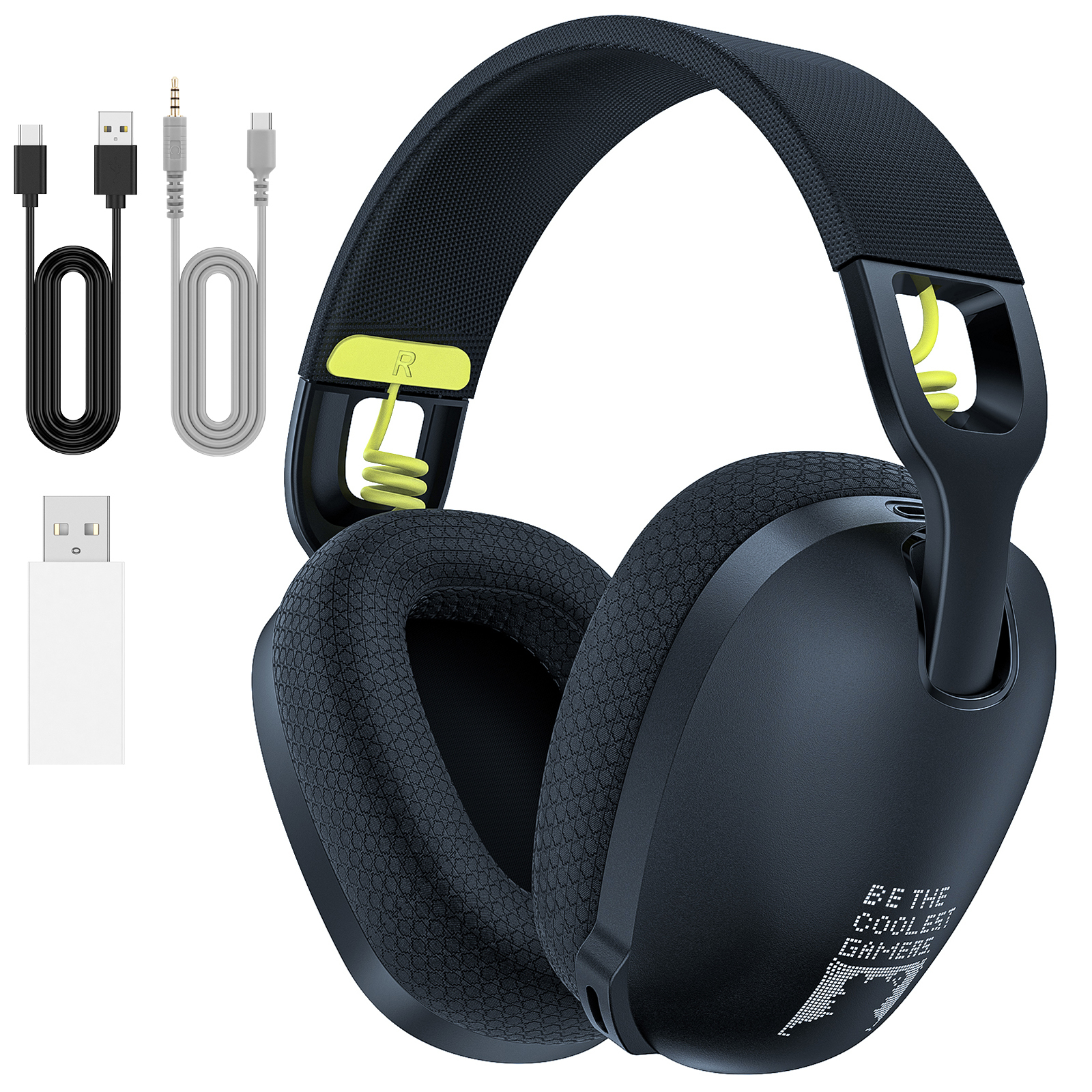 2,4-GHz-Gaming-Headset mit Over-Ear-Kopfhörern