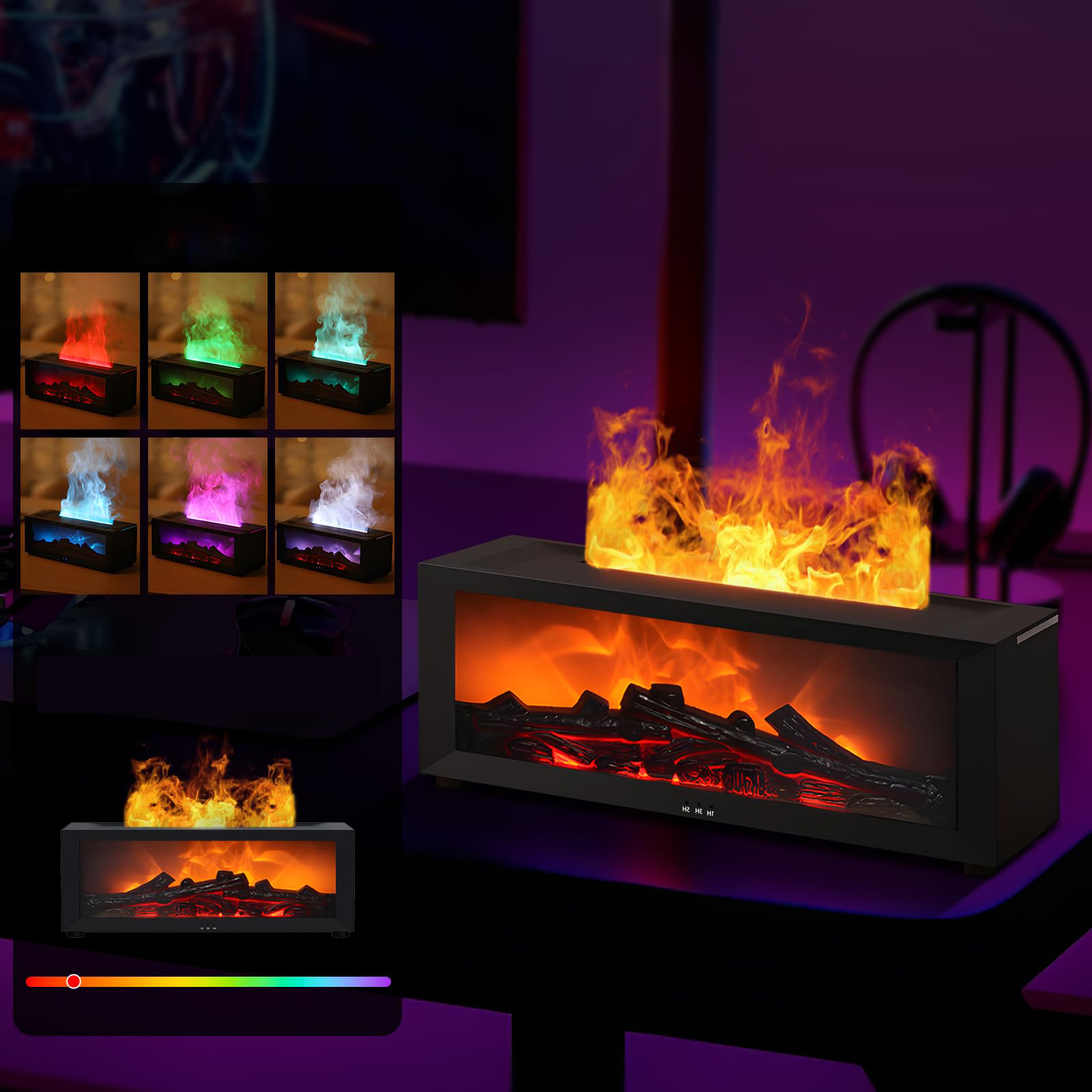 USB 3D-Flammen Aromadiffusor mit Fernbedienung 4