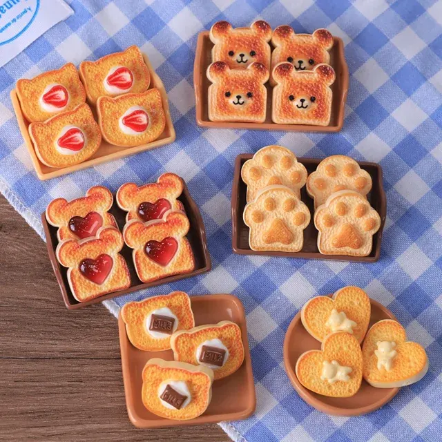 Miniatur-Puppenhaus-Dessertset im Maßstab 1:12 3