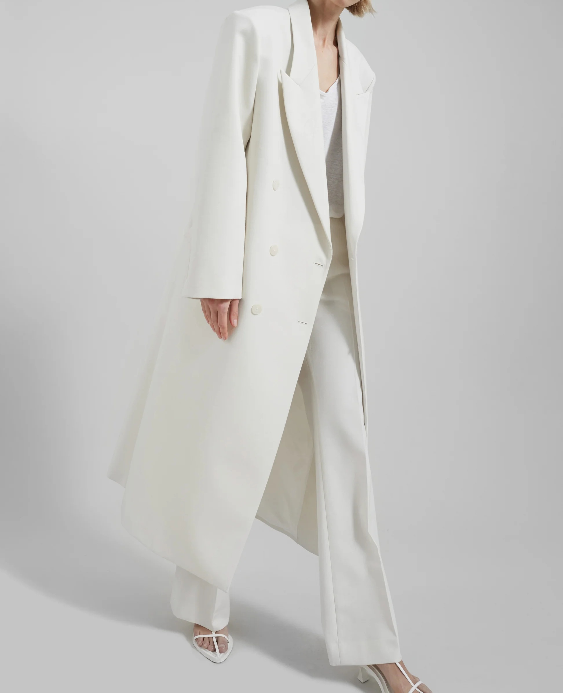 Damen Wollmantel schwer locker geschnitten Winter 2