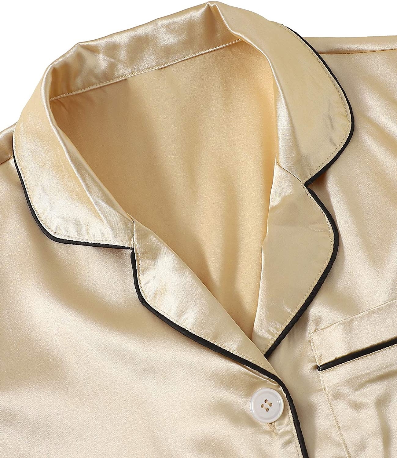Atmungsaktives Satin-Seiden-Pyjama-Set für Damen 3