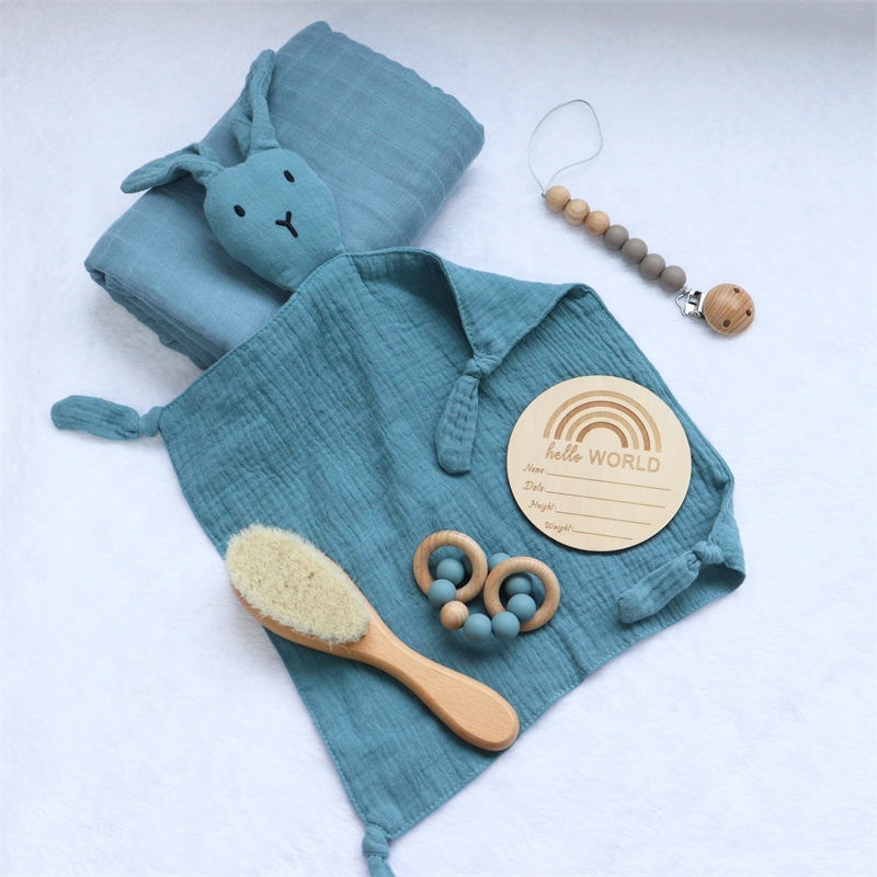 4-teiliges Baby-Geschenkset aus Baumwollmusselin 3
