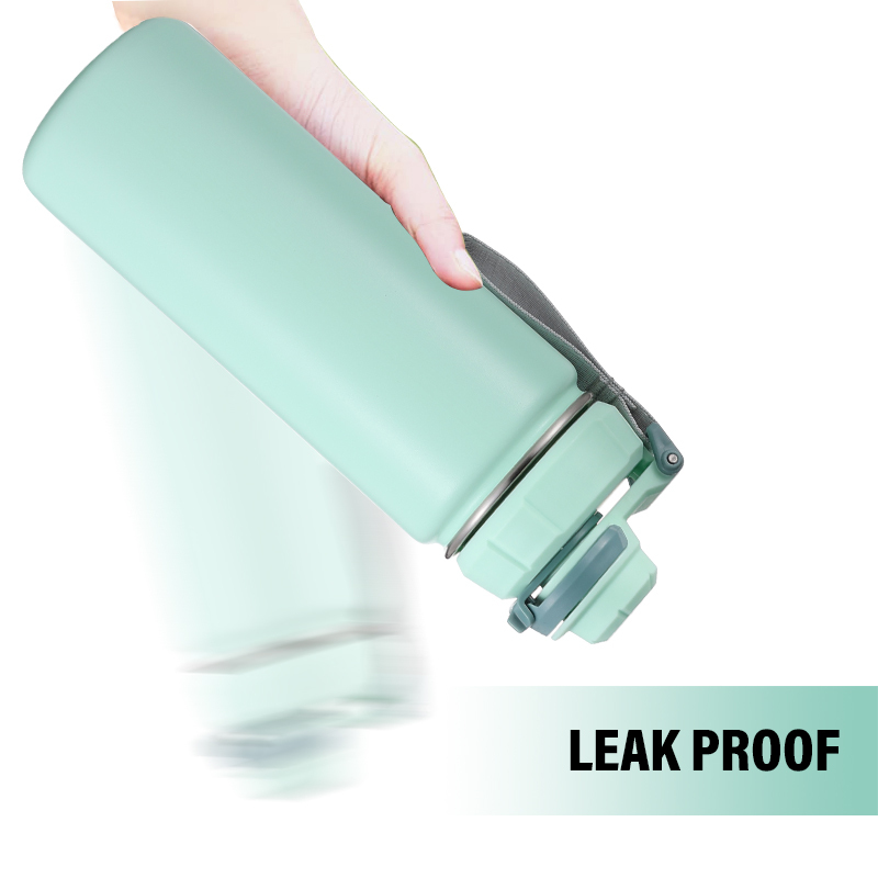 1-Liter Edelstahl-Trinkflasche mit Strohhalm 4
