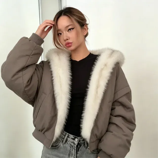 Damen-Wendekunstpelzjacke 3