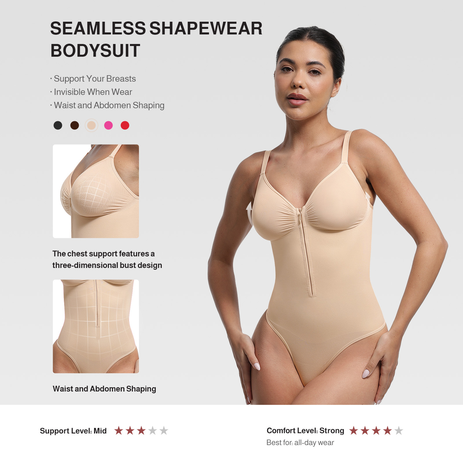 Plus Size Body Shapewear ärmellos für Damen 2