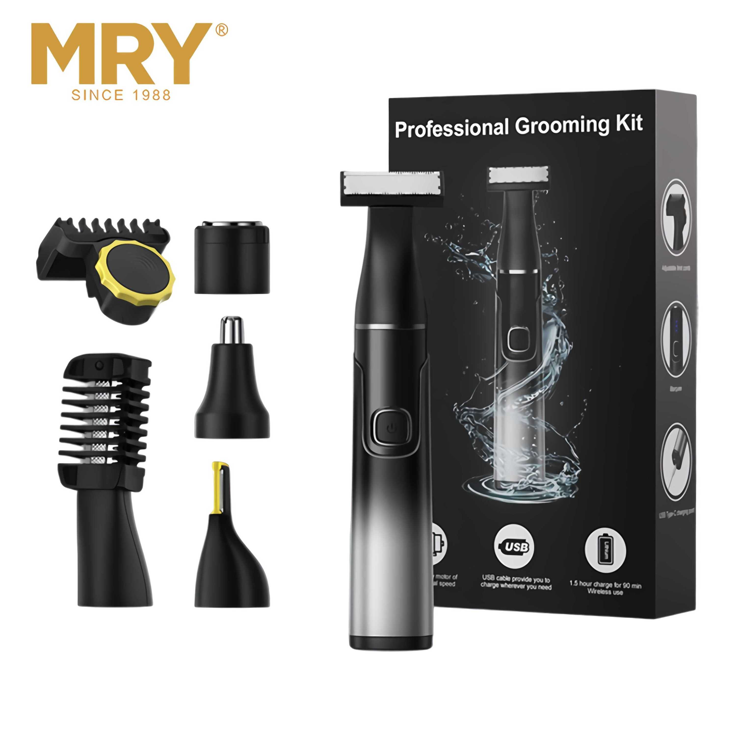 3-in-1 wasserdichter Herren-Bodygroomer IPX6 4