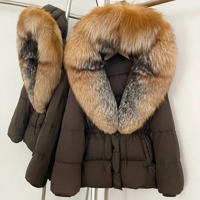Damen-Echtpelzjacke mit Kapuze 4