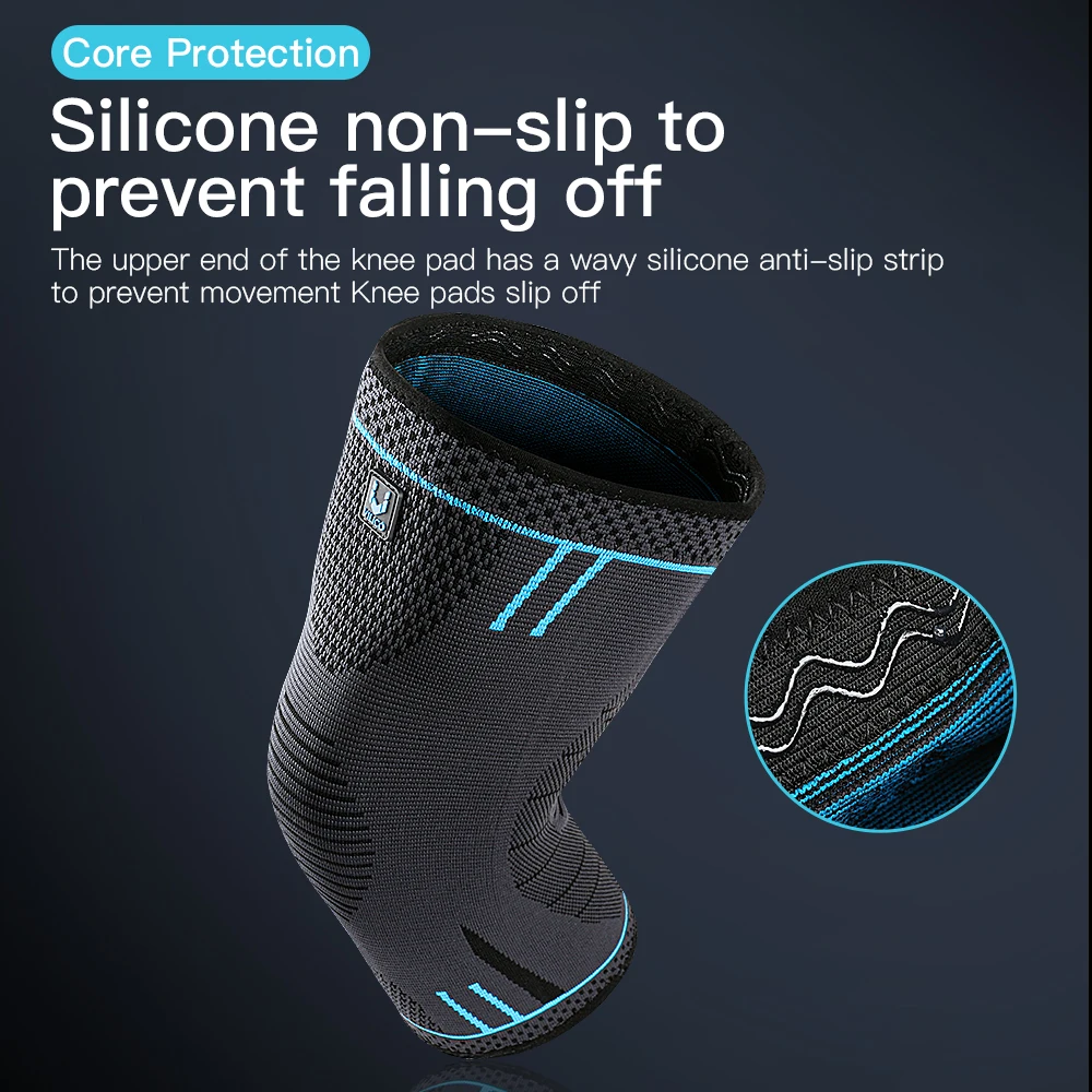 Silikon Kniebandage mit Patella-Stütze 4
