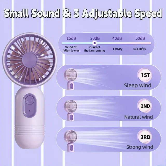 USB-Mini-Camping-Ventilator mit 3 Stufen 2