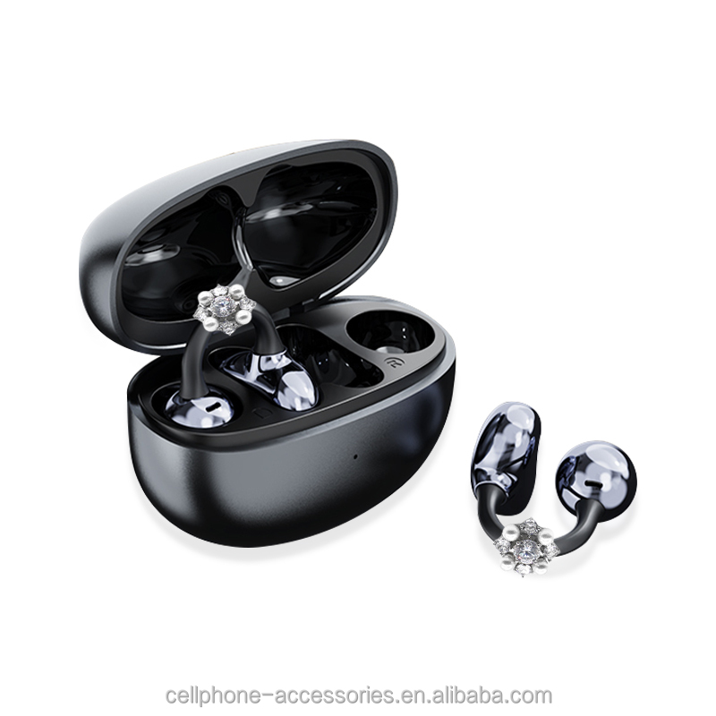 Offene Clip-On-Ohrhörer mit Diamant-Dekor 2